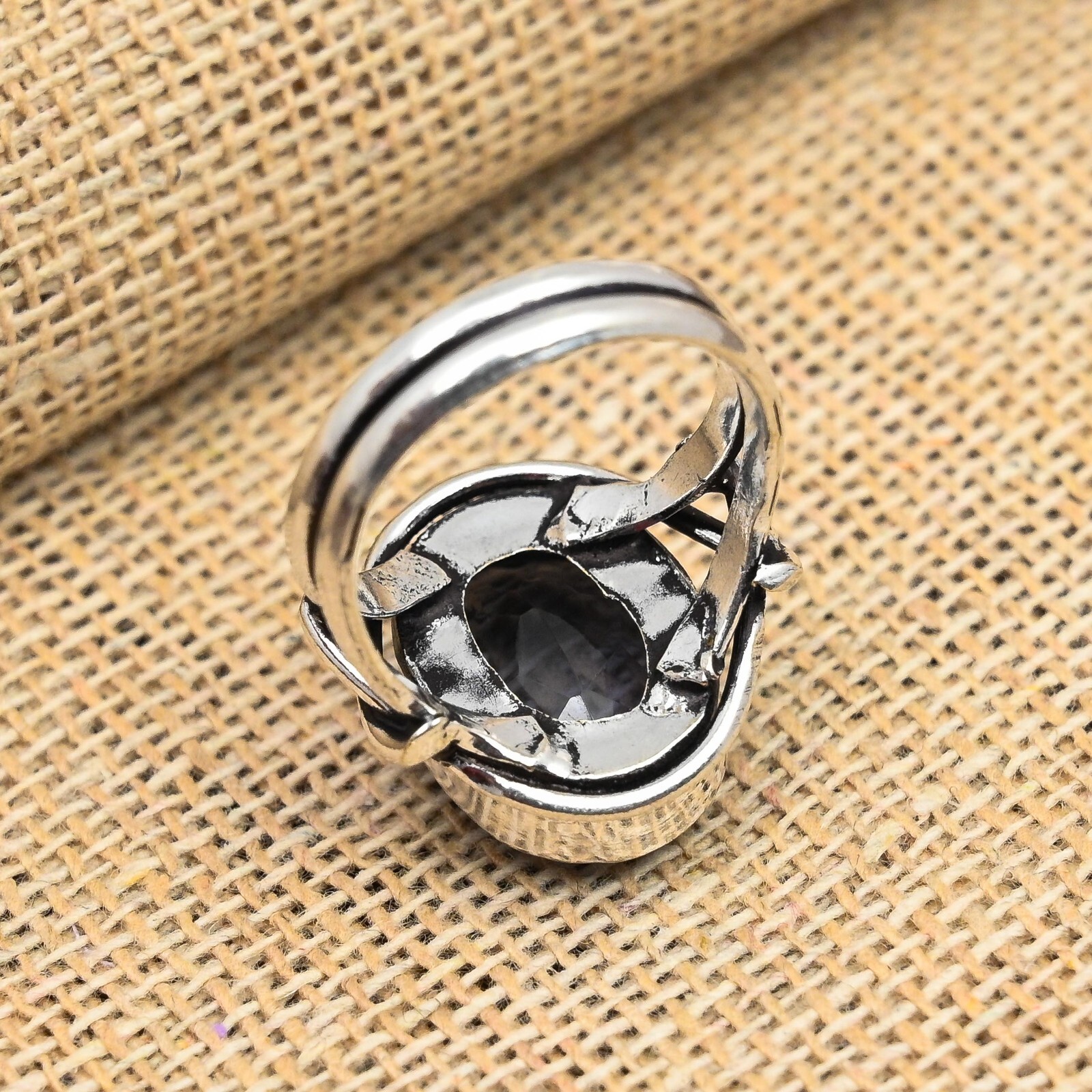 Beautiful Iolite Gemstone Handmade 925 Sterling Silver Jewelry Ring