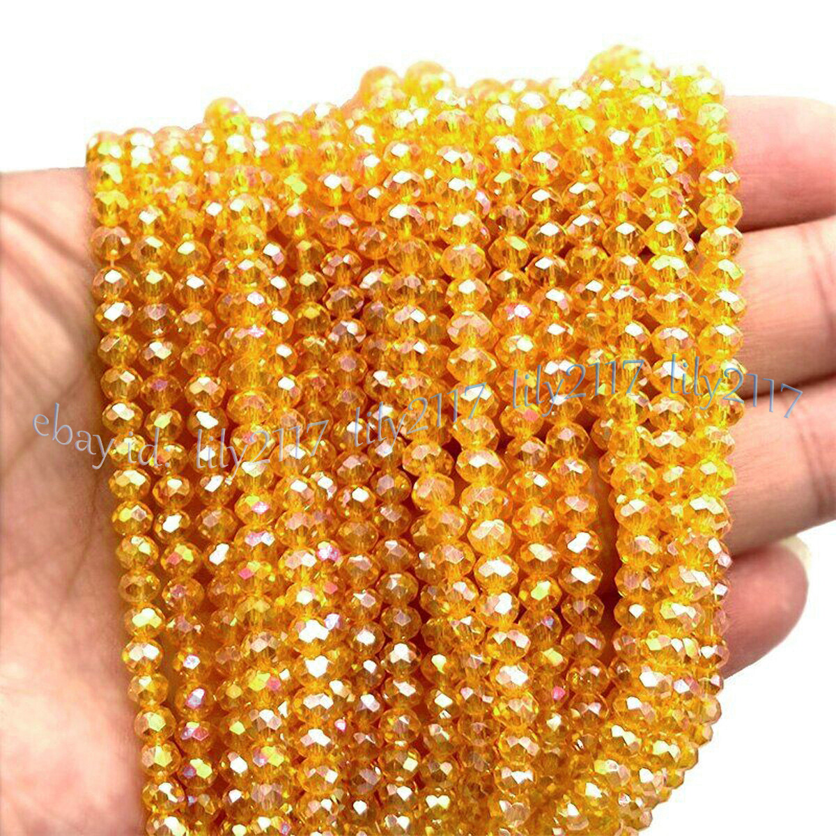 Wholesale Faceted Crystal Glass Rondelle Spacer Loose Beads For Jewelry Making