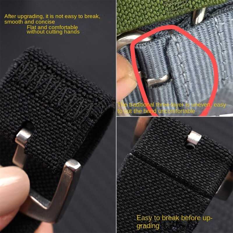 Super Quality Nylon Canvas Watch Band 18 20 22 24mm Quick Release Sports Strap