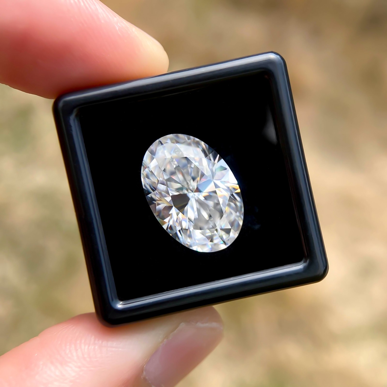 US 1-8ct Excellent Oval Cut D Color Loose Moissanite Stone VVS1 GRA Certificate
