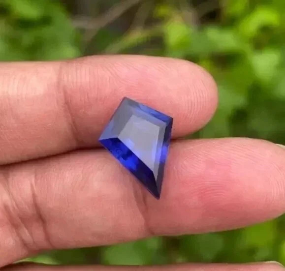 Natural 15.02 Ct Ceylon Blue Sapphire Fancy Cut Certified Loose Gemstone+ Gift