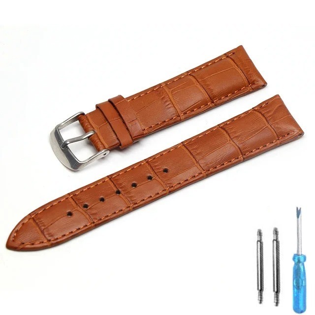 Genuine Leather Mens Watch Strap Band Brown Black 12mm 14mm 16mm 18mm 20mm 22mm