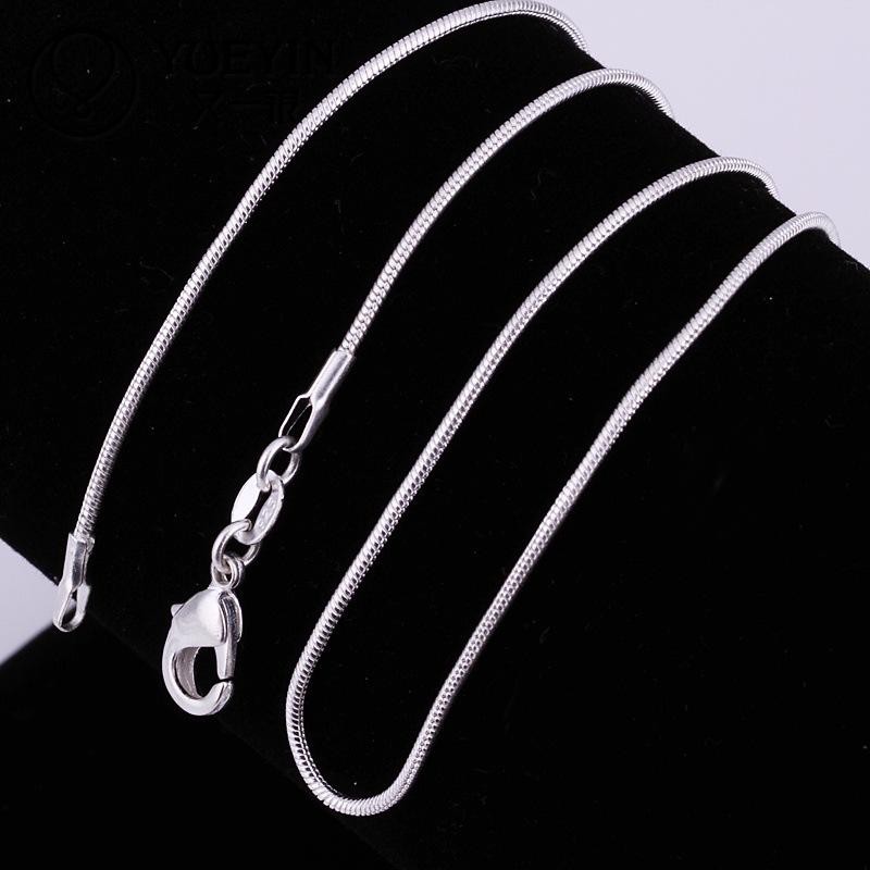 925 Sterling Silver Snake Chain Necklace High Quality For Men Women Pendant Link