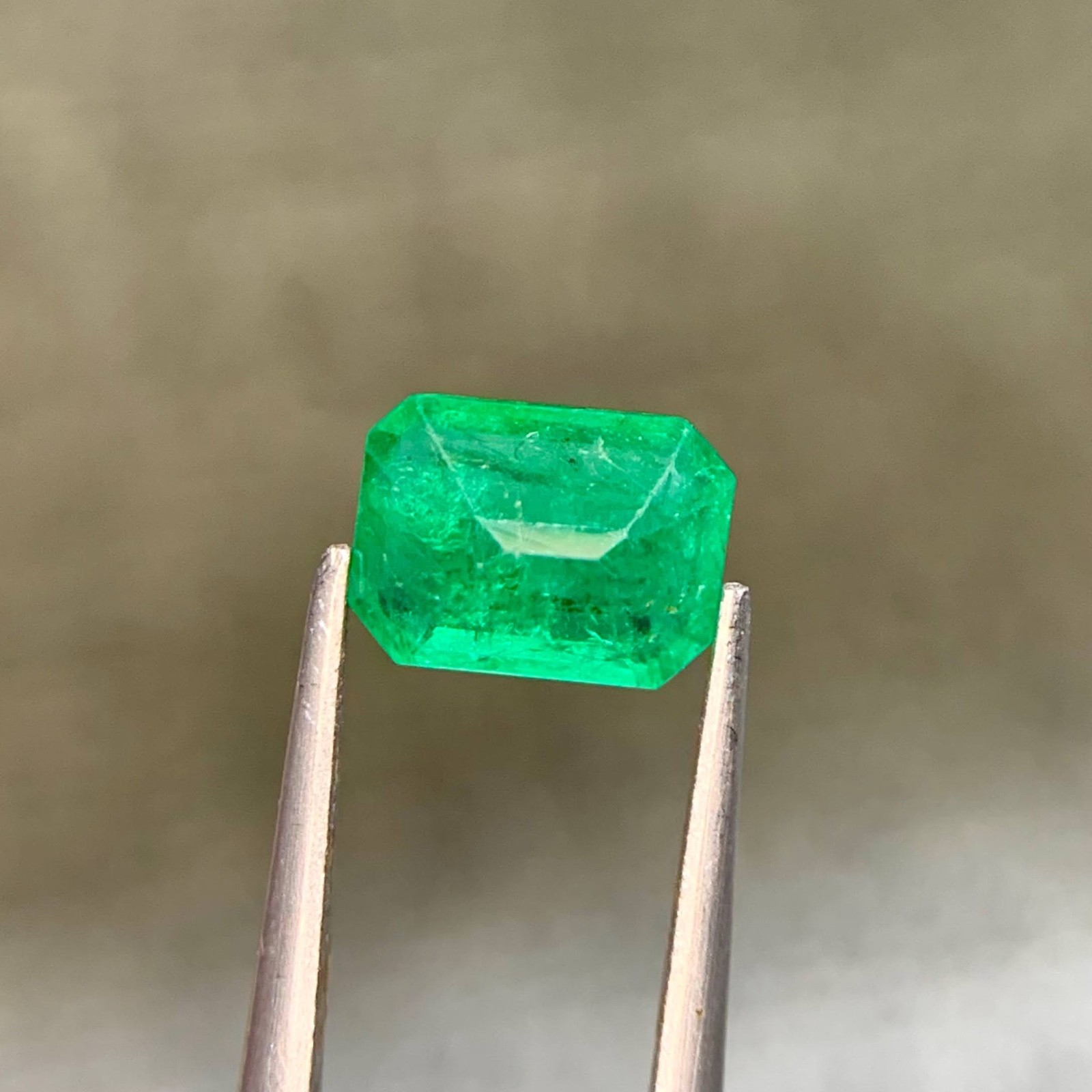 1.26 Ct Natural Zambian Emerald Octagon Step Cut Loose Gemstone Minor Oil SI