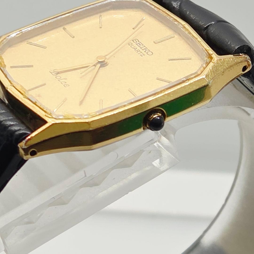 SEIKO Dolce 9531-5030 Men’s Quartz Gold Dial Ultra-Thin Octagon Dress Watch