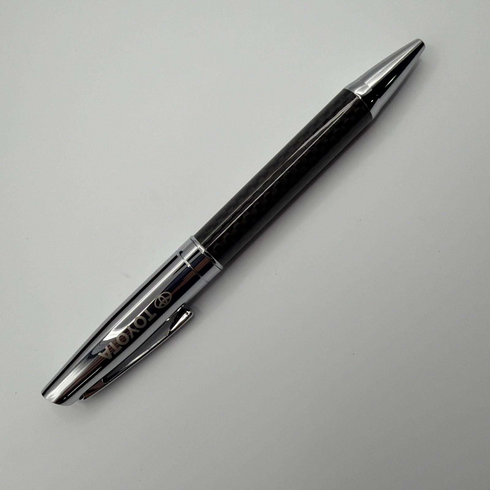 Toyota Rosewood Valet Desk Box Carbon Fiber Pen Sticky Notes Piano Finish