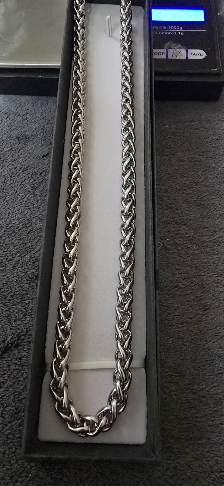 Stainless Steel twist Chain Necklace 55cm 22 inch 6mm Non-Tarnish