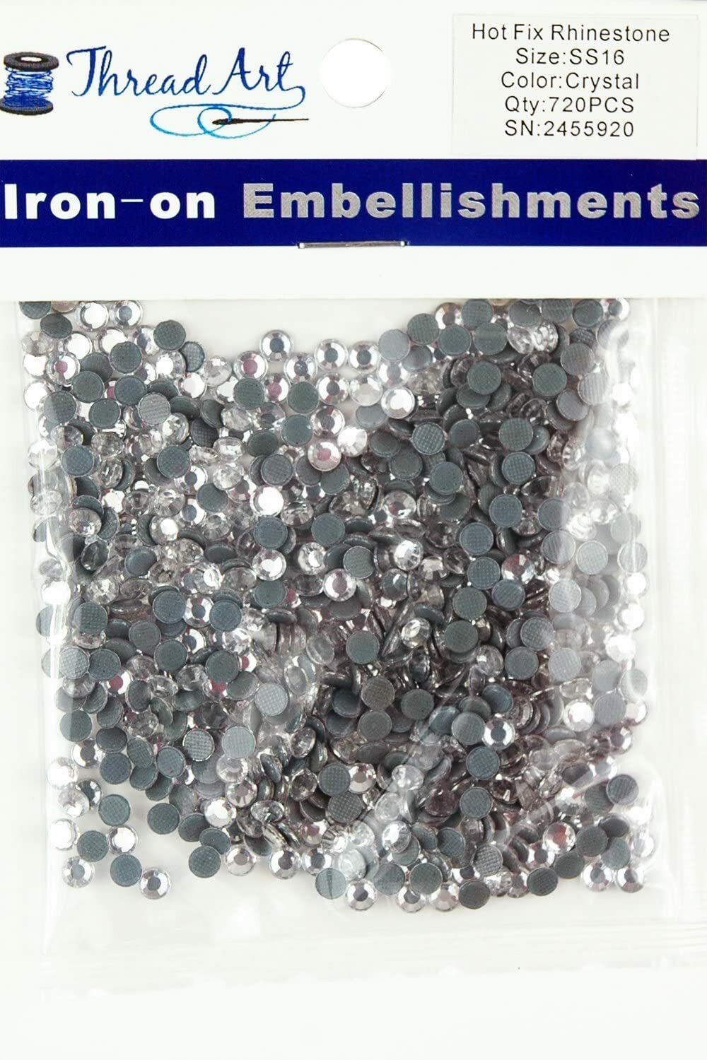 Threadart Crystal Hot Fix Rhinestones Packs Hotfix – 8 Sizes Available SS6-SS34