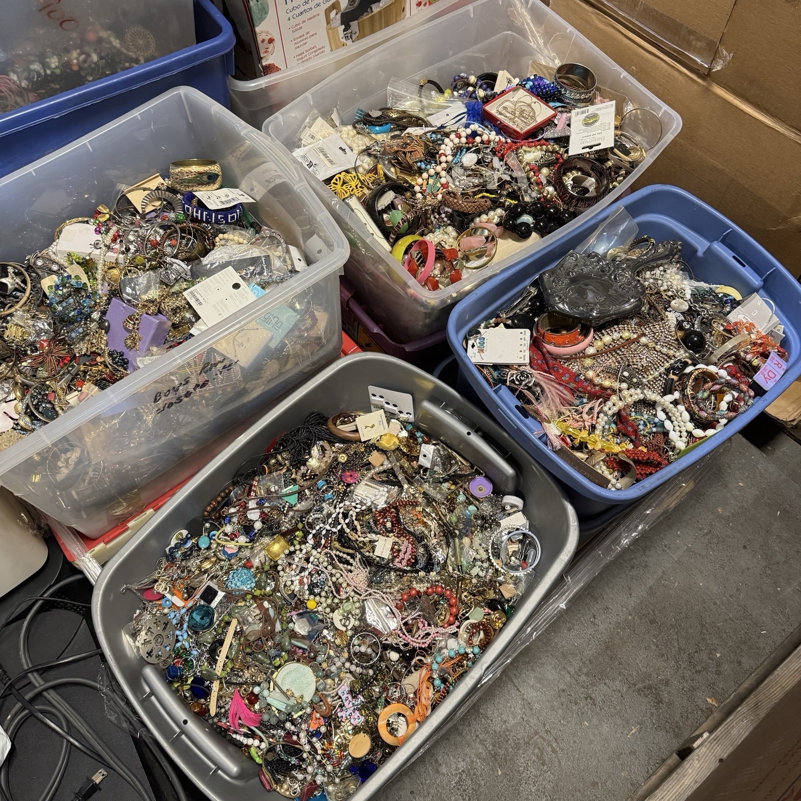 10 Pound Unsorted Tangled Jewelry Vintage Modern Wear Junk Treasure Hunt