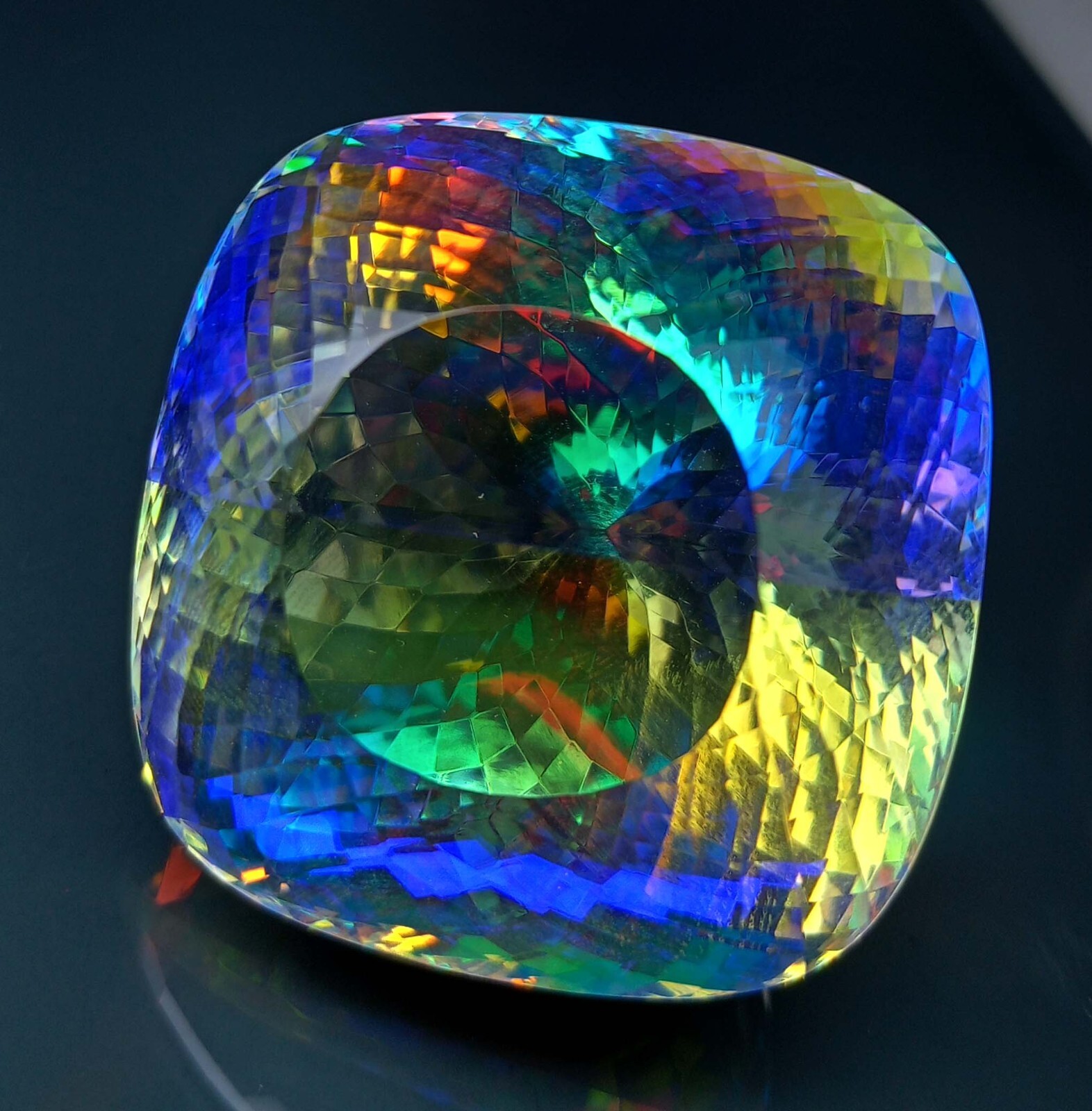 Mystic Topaz EGL Certified Cushion Cut 220.75 Ct Natural Loose Gemstone KH456