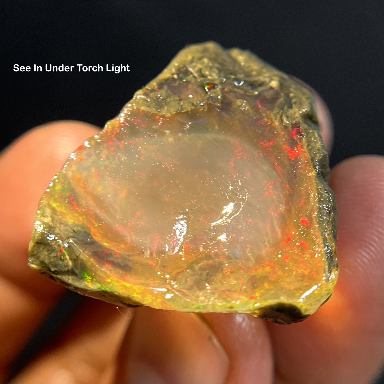 83 Cts Natural Ethiopian Opal Rough Gemstone Grade AAA+ Welo Multi Fire Opal Raw