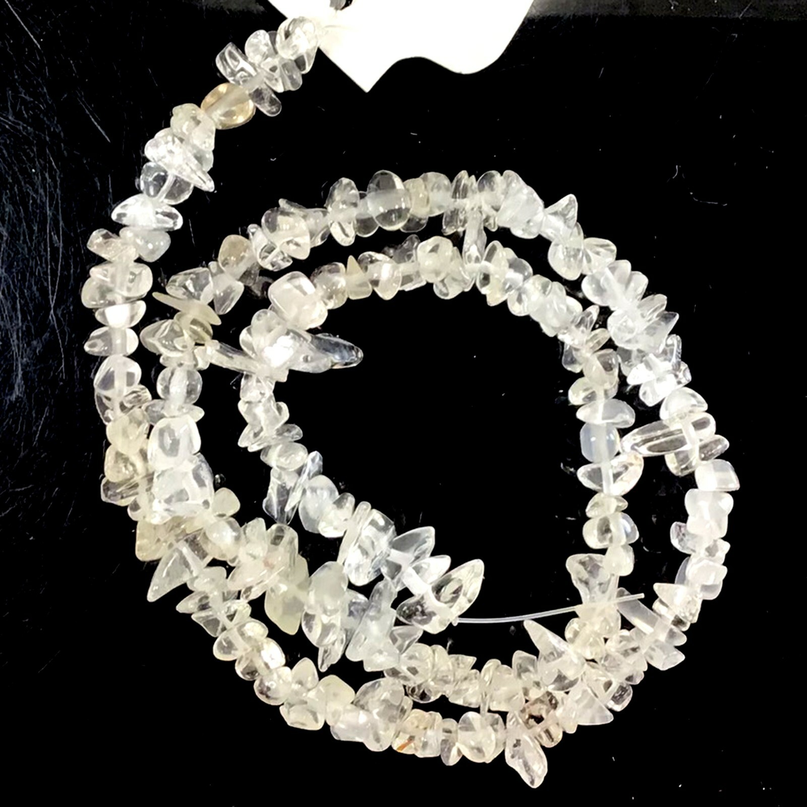 Natural Gemstones Clear Crystal Quartz Chip Beads 32″ Full Strand Jewelry Making