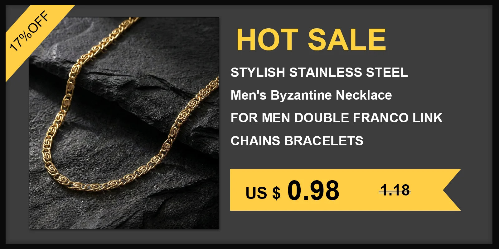 316L Stainless Steel Popcorn Chain 58cm, Non-Tarnish Beaded Wheat Necklace, Wate