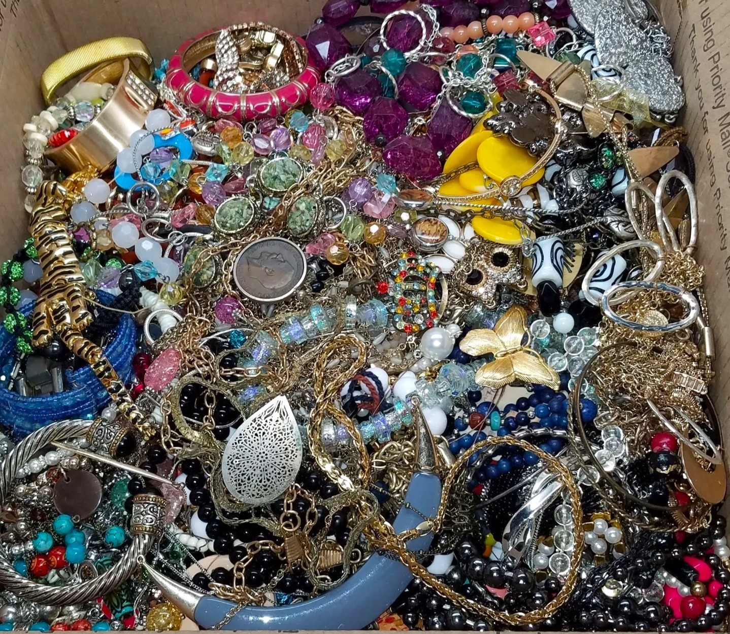 Jewelry Treasure Lot Unsearched Unsorted Vintage & New Junk & Good Resell 3 Lbs