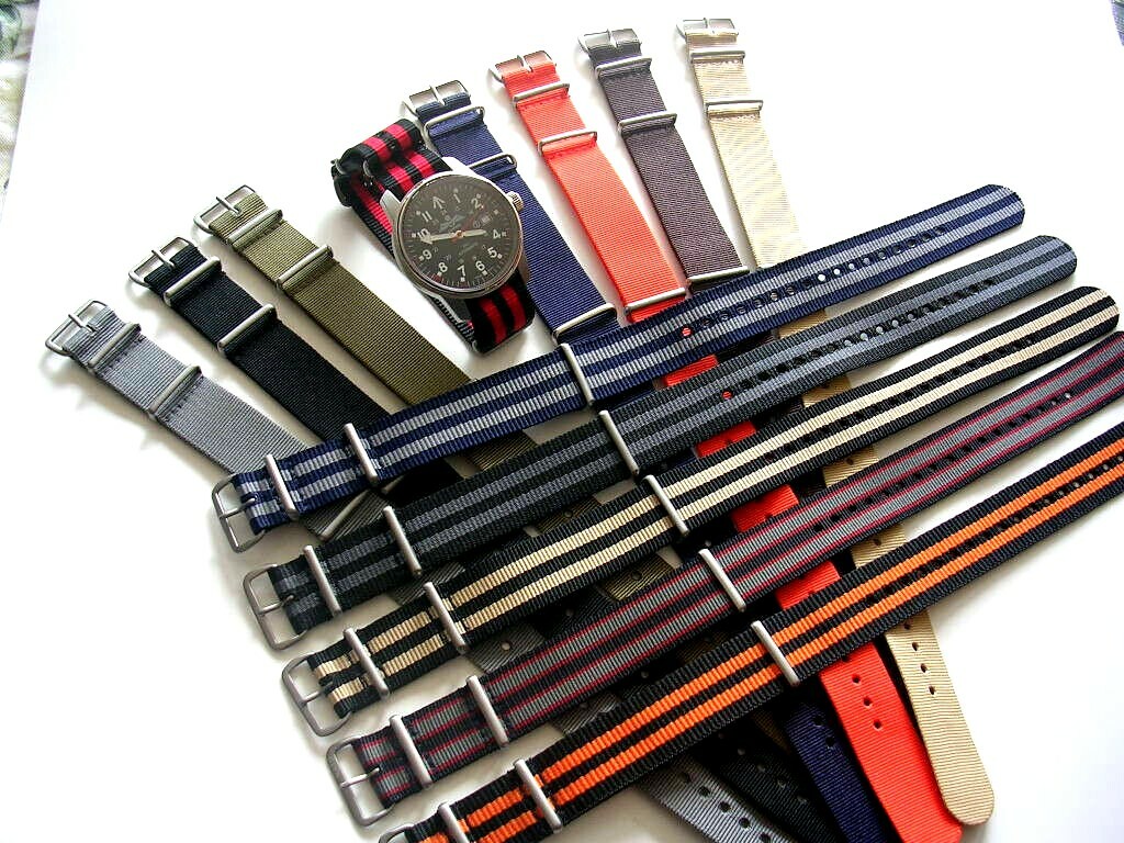 19mm NATO G10 ® Premium nylon watch band strap RAF Bond IW SUISSE 18 20 22 24mm