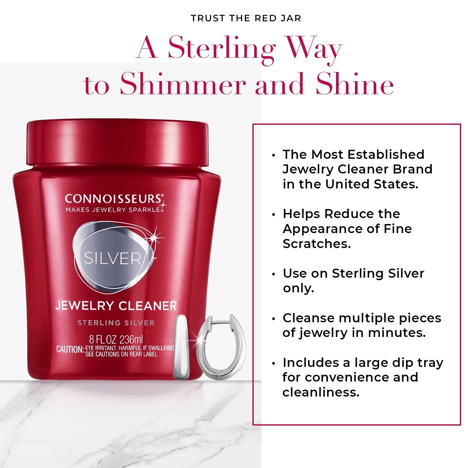 Connoisseurs Silver Jewelry Cleaner, Sterling Silver Cleaner and Tarnish Remover