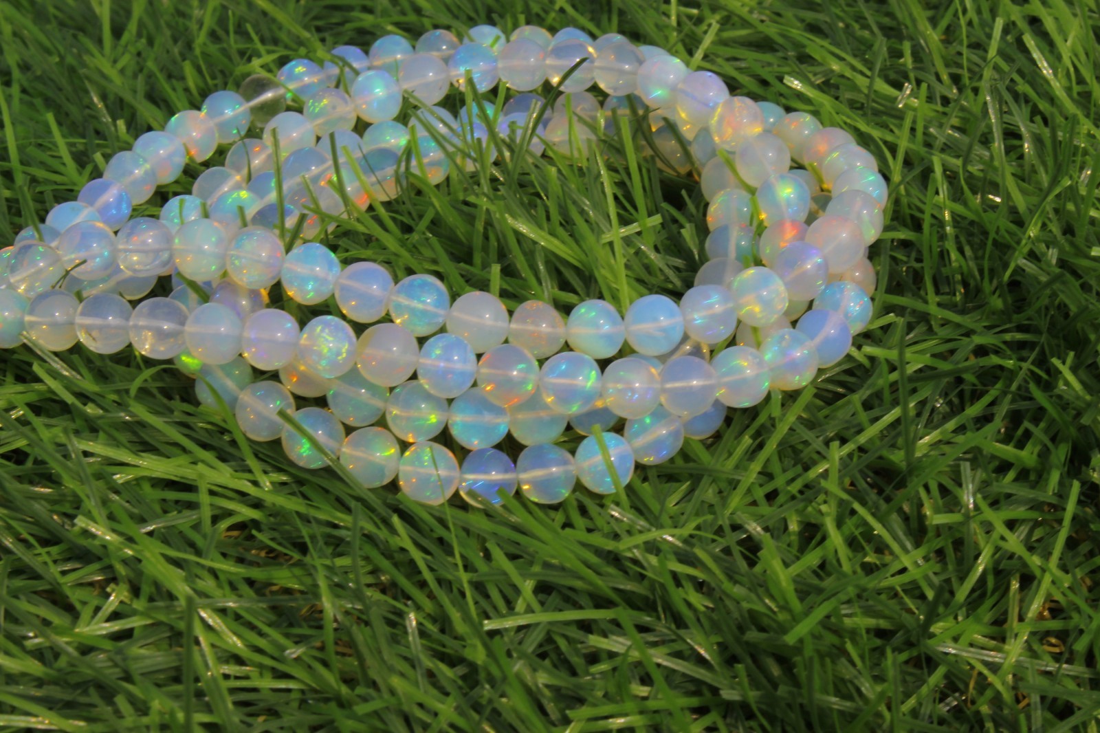 Natural Ethiopian Opal Round Beads 5-6mm Smooth Gemstone 8 Inch Strand Loose