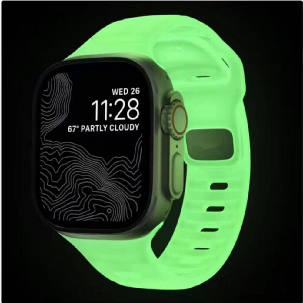 For Apple Watch Series Ultra 9 8 7 SE 6 5 iWatch 49mm Silicone Sport Strap Band