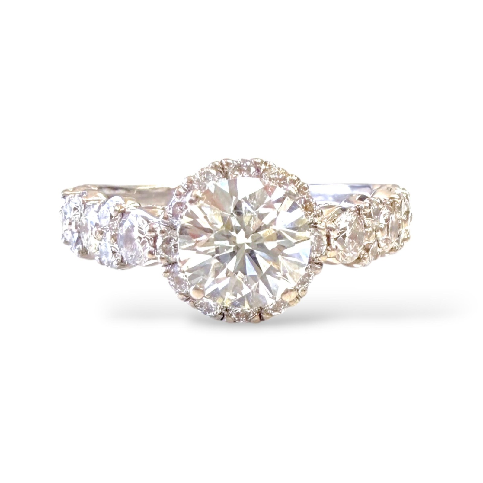 2.61 cttw. White Diamond Neil Lane Engagement Set in 14k White Gold 6.80g.