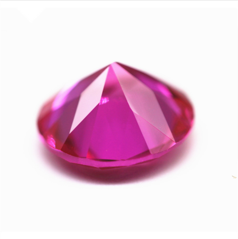 High Hardness ROUND ROSE RED RUBY LAB-CREATED LOOSE GEMSTONE 2.5mm-10mm