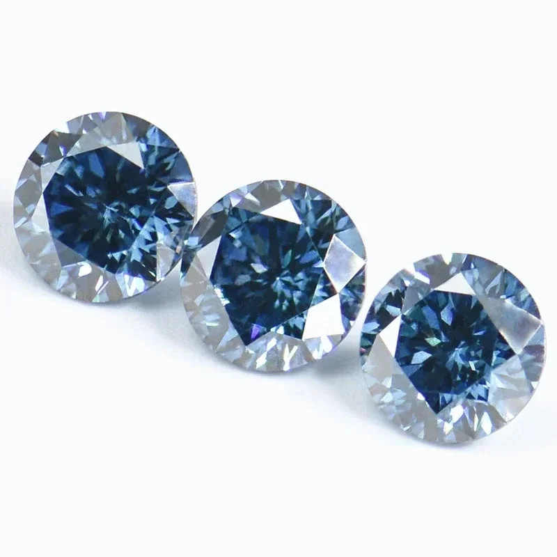 Round 0.1-10ct Moissanite Loose Stones Colorful VVS Gemstones for Jewelry Making