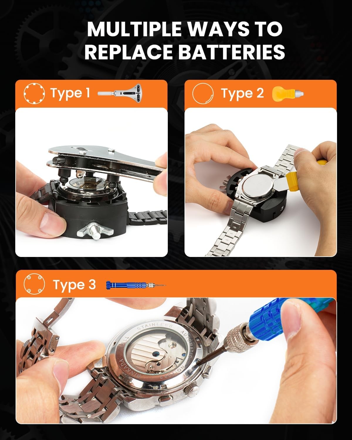 【New Upgraded】 Watch Repair Kit Professional 154PCS, Watch Link Removal Kit, Wat