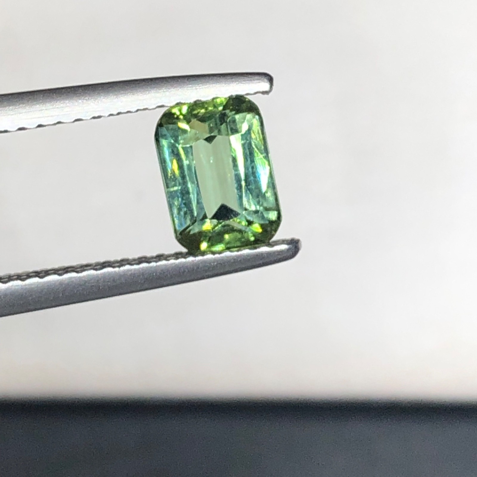 Natural Tourmaline 1.20 Carat Cushion Cut Bluish green Origin Afghanistan