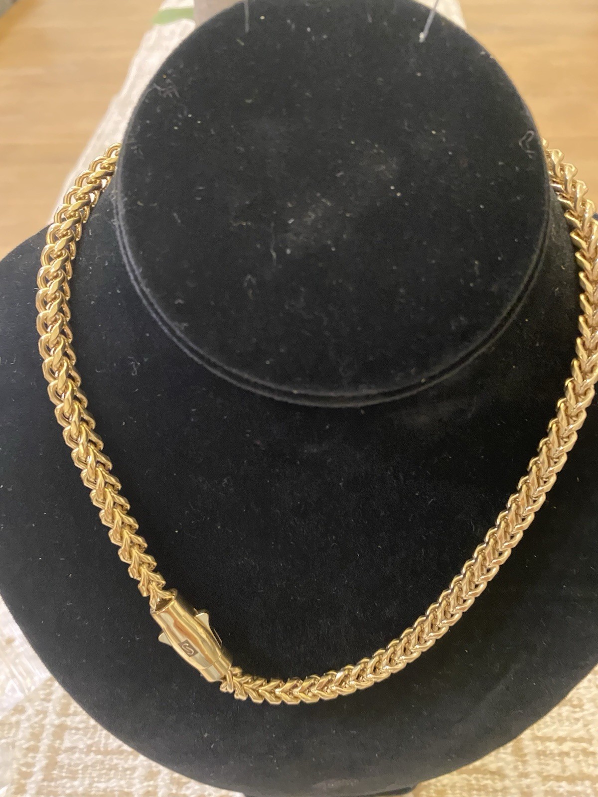 6mm Monaco Franco Necklace 18” Long Gold Plated
