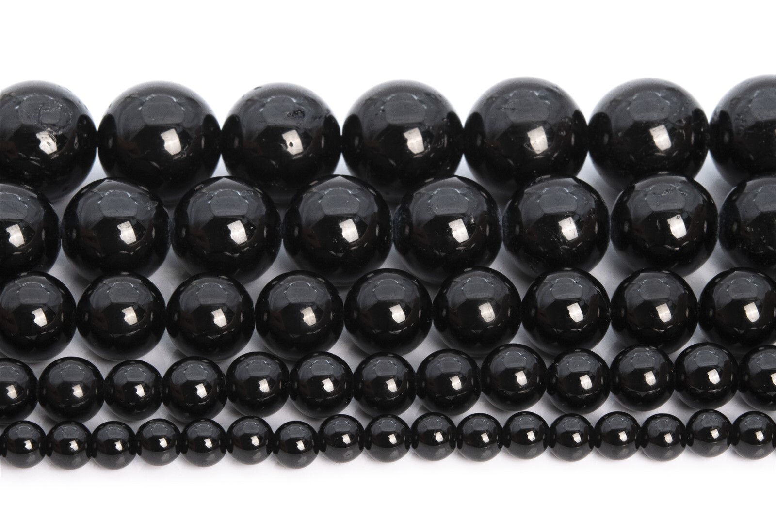 Natural Black Tourmaline Beads Brazil Grade AAA Round Loose Beads 3/4/5/6/8/10MM