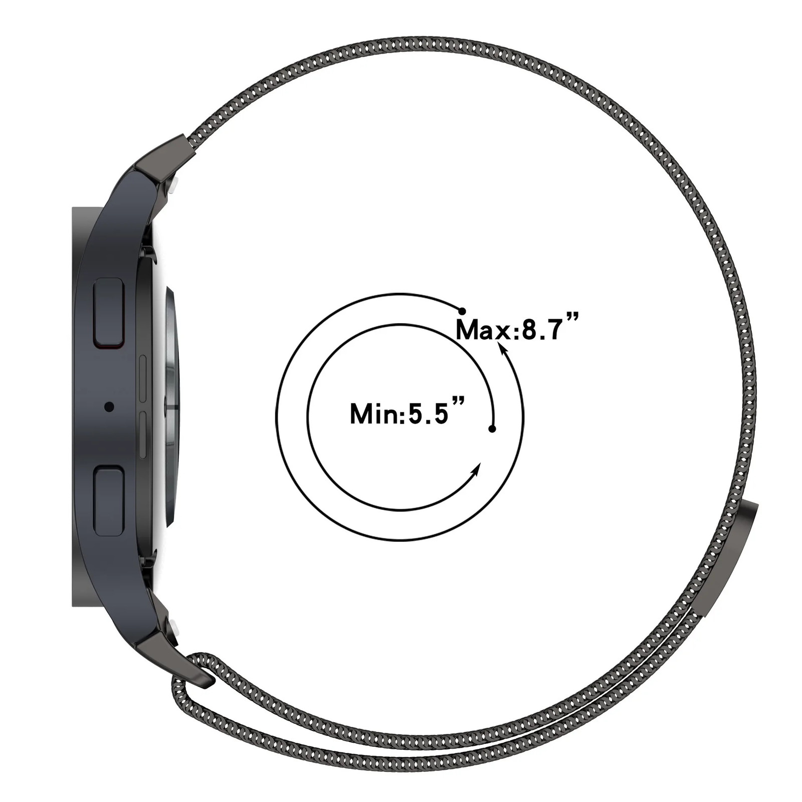 No Gap Magnetic Metal Loop Strap for Samsung Galaxy Watch 7 6 5 4 Watch Band