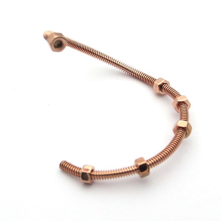 Unisex Men’s Women’s Steel Fashion Love Bolts and Screws Bracelet