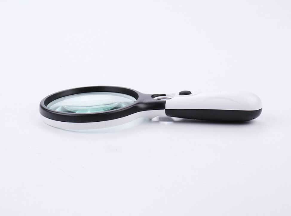 45X Magnifying Glass Handheld Magnifier 3 LED LightJewelry Reading Lens Loupe