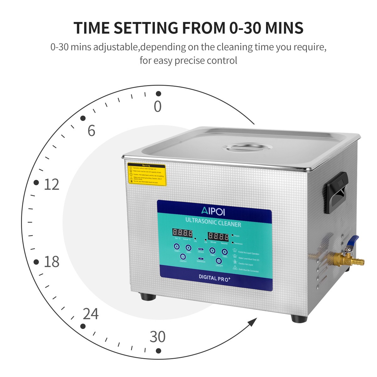 15L Ultrasonic Cleaner Heater Timer Basket Digital Sonic Heating Machine