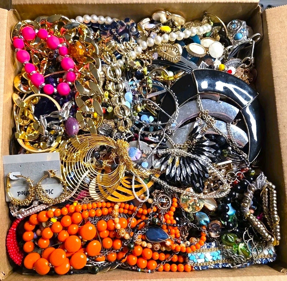 3 Lbs Unsearched Jewelry Lot VTG & Now Junk & Wear & Resell Tangled BIG FUN HUNT