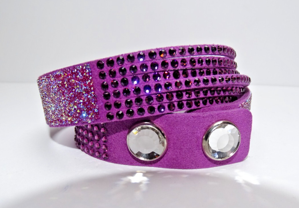 Swarovski Slake Purple Duo Bracelet 51692 , Unused, Purple NEW