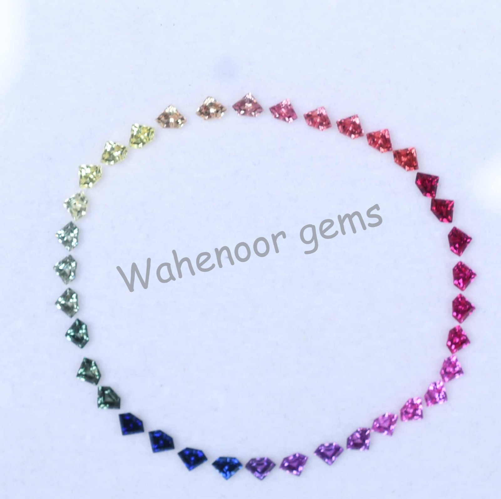 3*4 mm Natural Rainbow Sapphire Fancy Cut 36 pcs Stunning Loose Gemstone