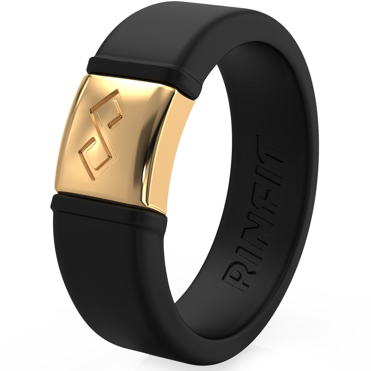 Rinfit Infinity&Metal Silicone Rings for Men. Soft & Comfortable Wedding Band