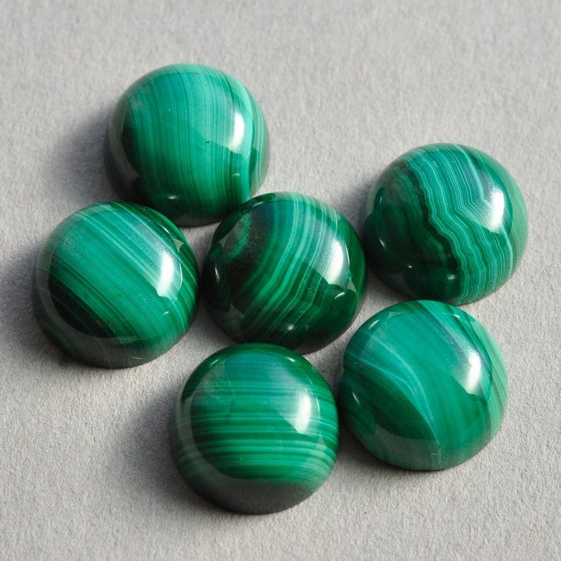 Natural Malachite Round Cabochon 5mm To 20mm Loose Gemstone