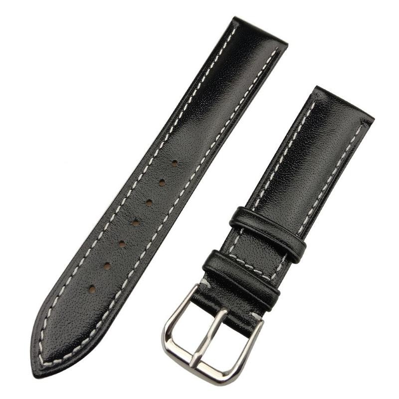 12 14 16 18 19 20 21 22 24mm With SS Pin Buckle Genuine Leather Watch Strap Band