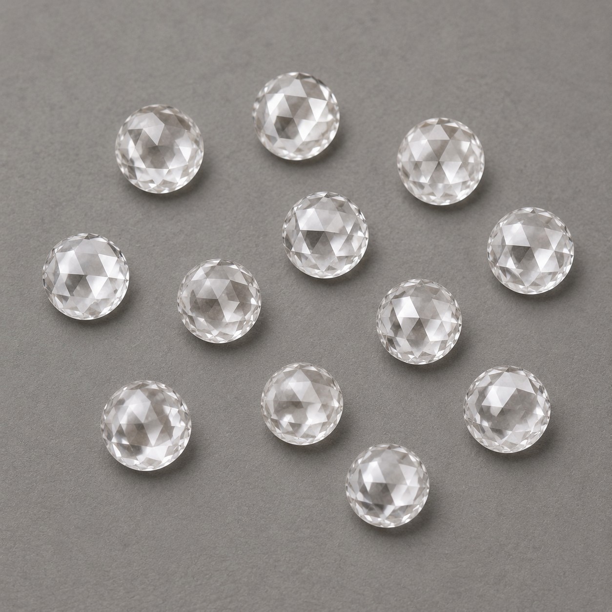 3mm loose round rose cut white diamond melee G VS quality 1 pc natural parcel