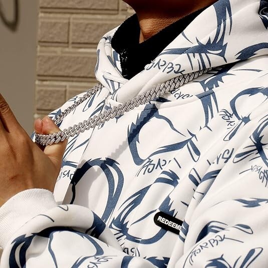 12mm Iced CZ Out Miami Cuban Link Chain 14k/White Gold Plated Stainless Steel