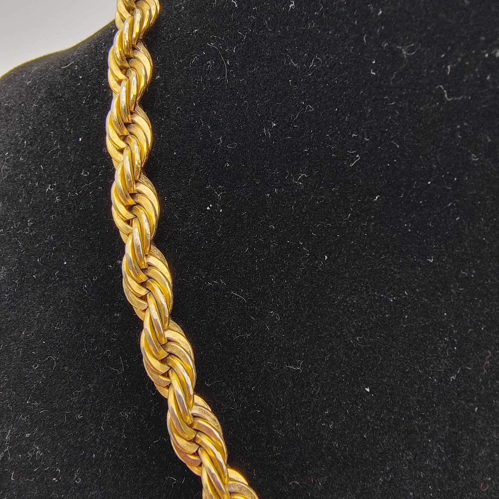 Vintage Napier Rope Necklace Gold Tone Old Money Aesthetic Hip Hop Signed
