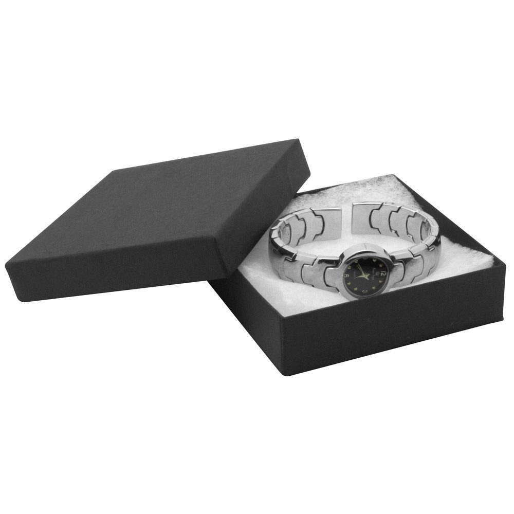 100~200~500~1000Pcs BLACK JEWELRY BOXES BLACK COTTON FILLED BOXES GIFT BOXES