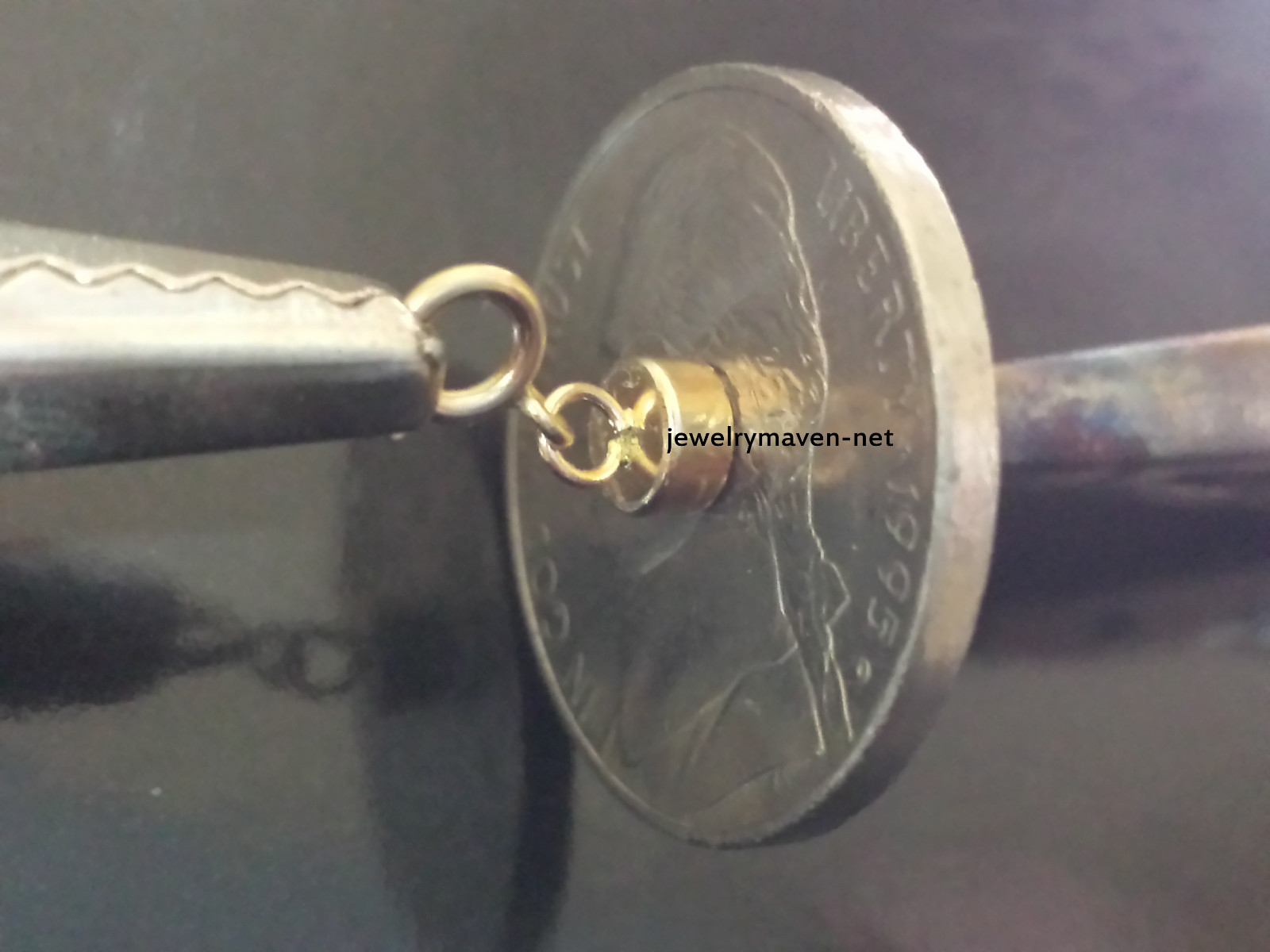 (3) 4.5mm Yellow 14k Gold FILLED MAGNETIC CLASP Extender w/ 6mm Spring ring USA