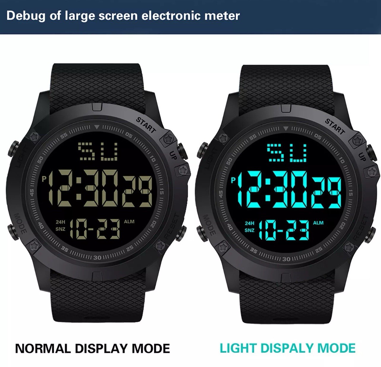 Men Waterproof Digital Sports Watch Military Tactical LED Backlight Wristwatch