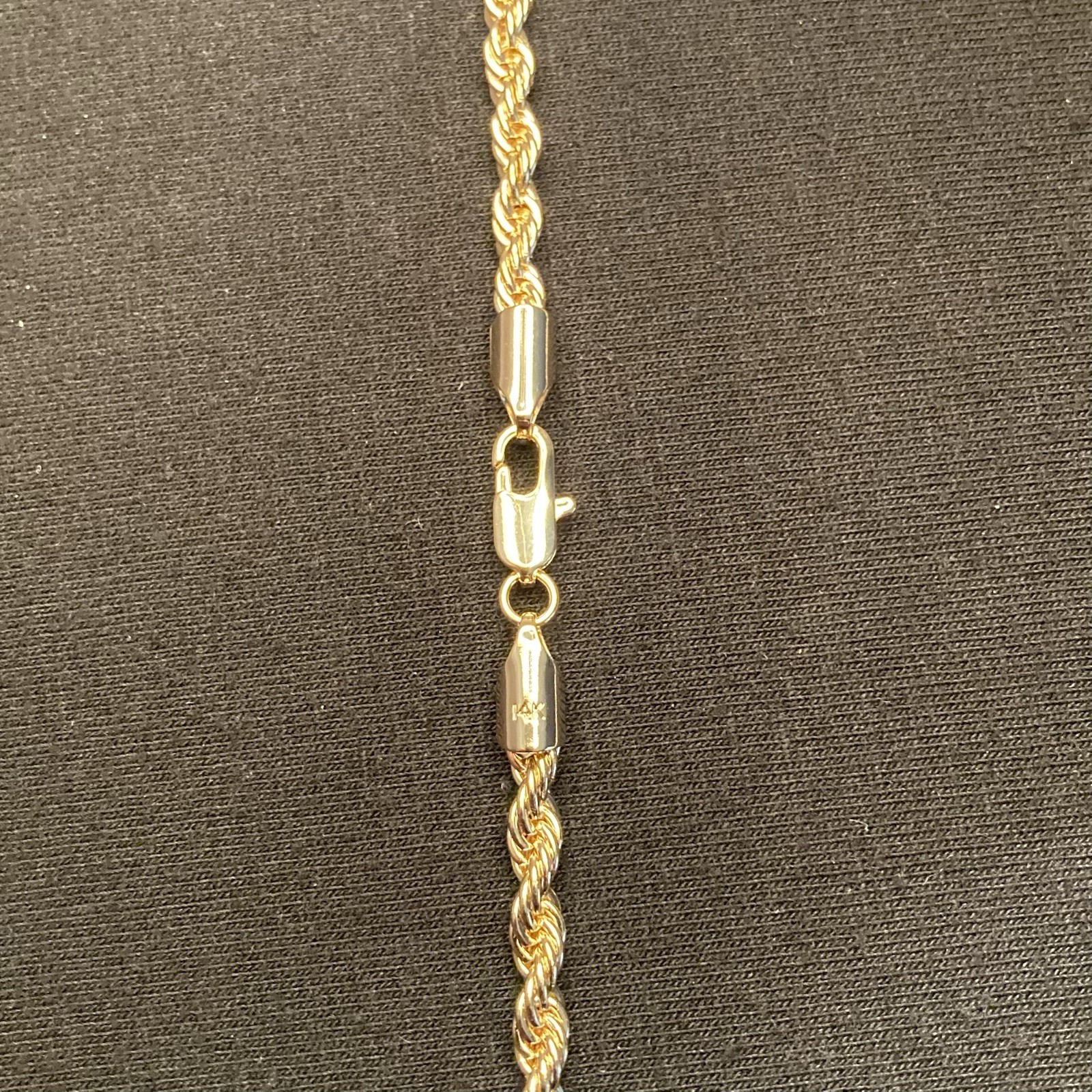 Gold Chain Rope Chain 20in 4mm And Gold Cross Crucifix Pendant Set