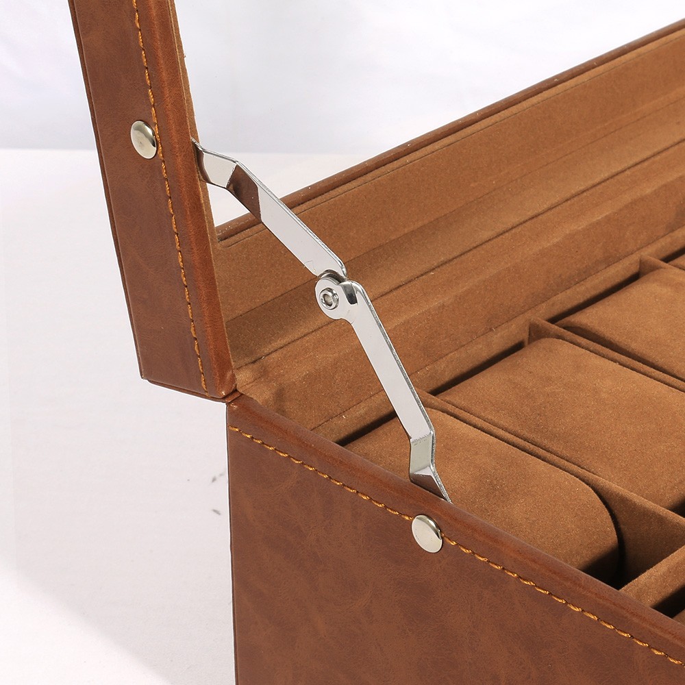 3/6/8/10/12/24 Slot PU Leather Watch Box Organizer Jewelry Display Storage Case