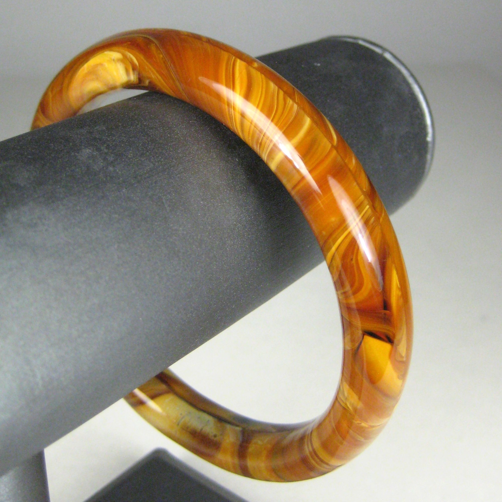 Agate Brown Stone Bracelet 10 5/8 In Jewelry Bangle Statement Multi Pieces