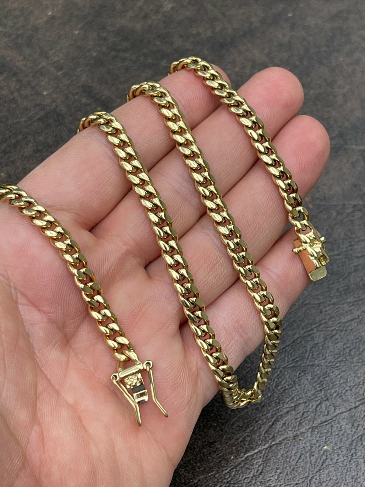 Real Mens Miami Cuban Link Chain Necklace Or Bracelet Gold Plated Stainless 6mm