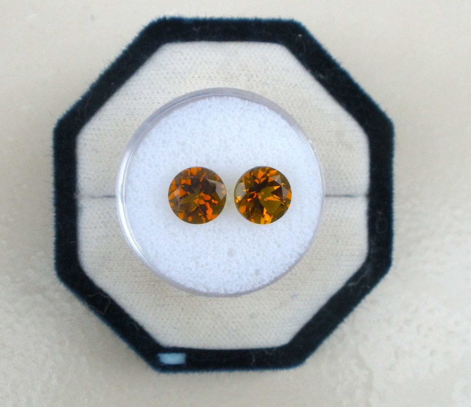 8mm Mystic Golden Yellow Quartz Round Natural Pair